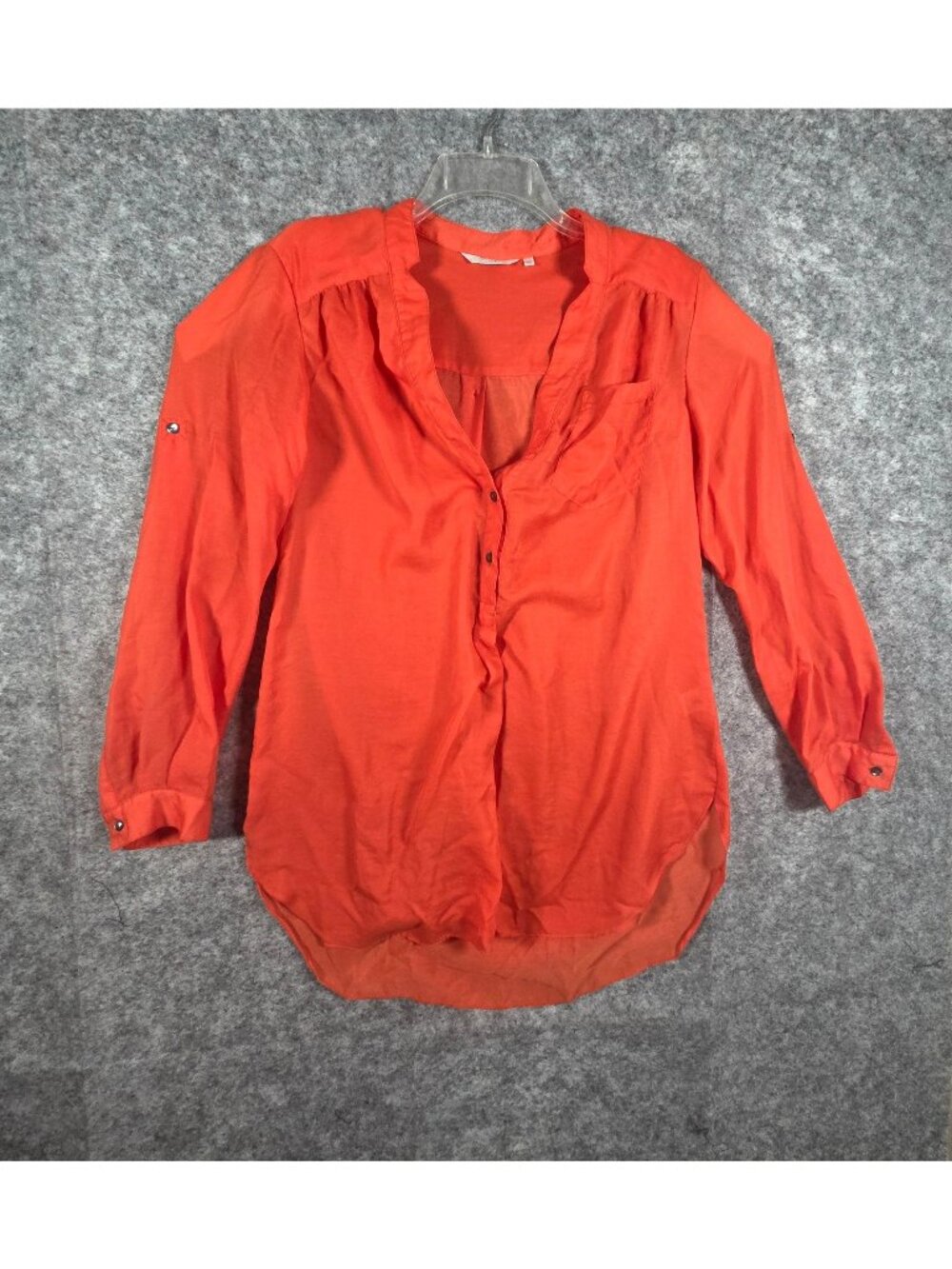 Zoa Women's Long Sleeve Pullover Tunic Orange Size XS